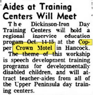 Copper Crown Motel - Oct 13 1971 Article